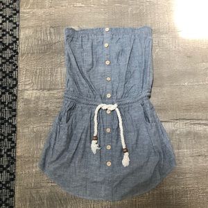 Strapless nautical dress